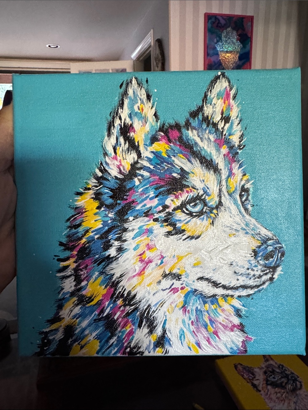 Husky Dog Wall Art Canvas - Decorative Pet Portrait